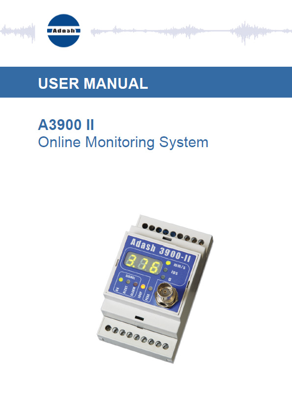 Adash A3900 manual